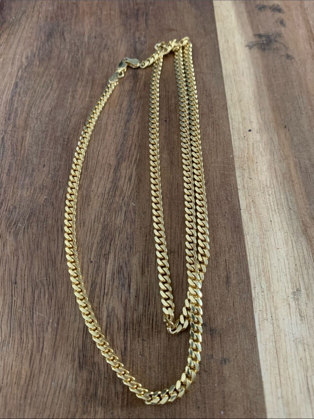 24” Italian Made, Cuban Link, Lobster Clasp, Gold Vermeil, 22.8 gram Necklace